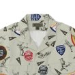 画像3: Nigel Cabourn（ナイジェル・ケーボン）OPEN COLLAR SHIRT（オープンカラーシャツ）"BB&CRIC" / Grey（グレー） (3)