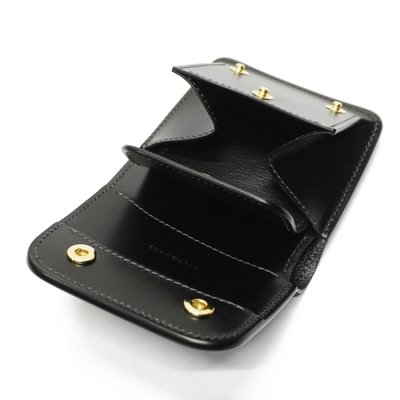 画像2: WILD SWANS（ワイルドスワンズ）CASA（カーサ）コンパクトウォレット/Black（ブラック）"シェルコードバン"×Black（ブラック）"サドルプルアップ"