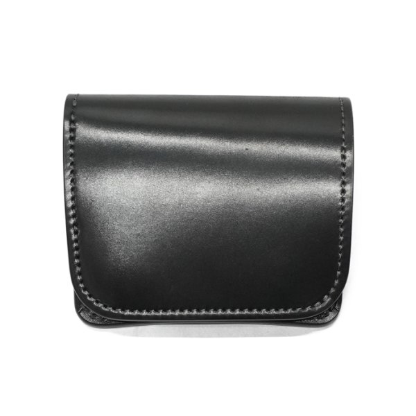 画像1: WILD SWANS（ワイルドスワンズ）CASA（カーサ）コンパクトウォレット/Black（ブラック）"シェルコードバン"×Black（ブラック）"サドルプルアップ" (1)