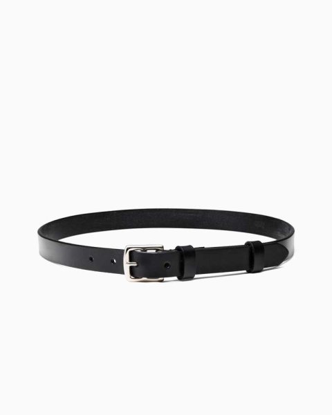 画像1: BEORMA（ベオーマ）BRIDLE LEATHER 22mm DOUBLE LOOP BELT（ブライドルレザー22mmダブルループベルト）/ Black（ブラック） (1)