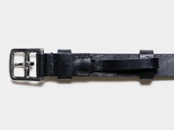 画像6: BEORMA(ベオーマ)BRIDLE LEATHER 22mm DOUBLE LOOP BELT(ブライドルレザー22mmダブルループベルト)/ Black(ブラック) (6)