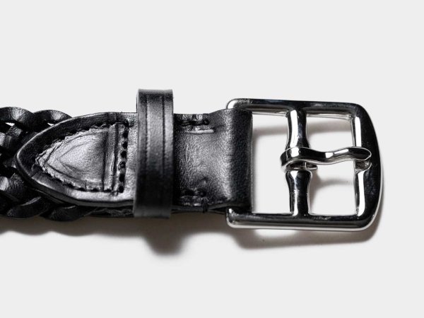 画像3: BEORMA（ベオーマ）28mm BASKET WEAVE PLAITED BELT（28mmメッシュベルト）/Black（ブラック） (3)