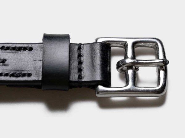 画像4: BEORMA(ベオーマ)BRIDLE LEATHER 22mm DOUBLE LOOP BELT(ブライドルレザー22mmダブルループベルト)/ Black(ブラック) (4)