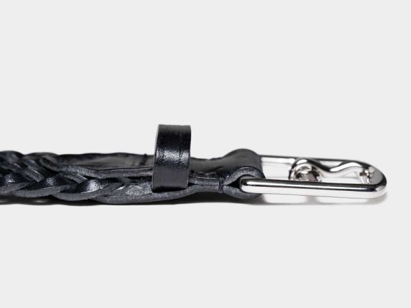 画像4: BEORMA（ベオーマ）28mm BASKET WEAVE PLAITED BELT（28mmメッシュベルト）/Black（ブラック） (4)