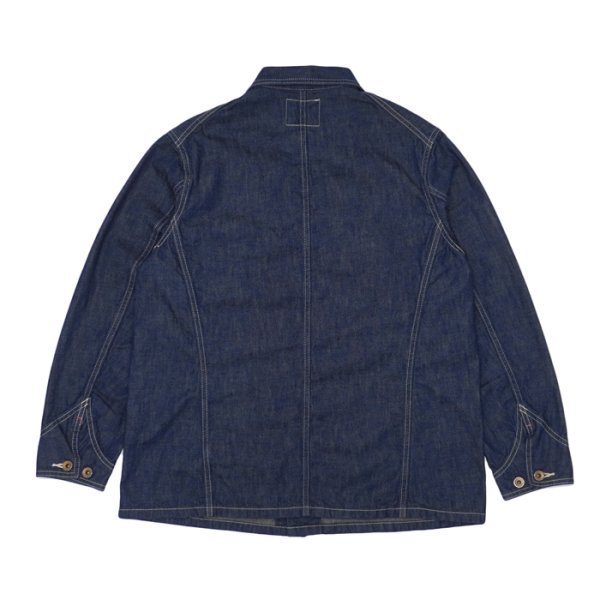 画像2: FULLCOUNT(フルカウント)#2105-1 Denim Chore Jacket (デニムチョアジャケット)"10.5oz PW Military Denim" / Indigo Blue(インディゴブルー) (2)
