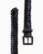 画像1: BEORMA（ベオーマ）34mm HERRINGBONE PLAITED BELT（34mmメッシュベルト）/ Black（ブラック） (1)