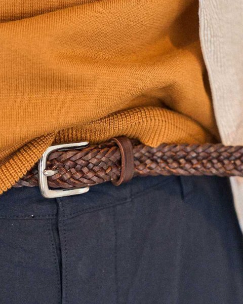 画像2: BEORMA（ベオーマ）25mm INTERLINKED PLAITED BELT（25mmメッシュベルト）/Dk.Brown（ダークブラウン） (2)