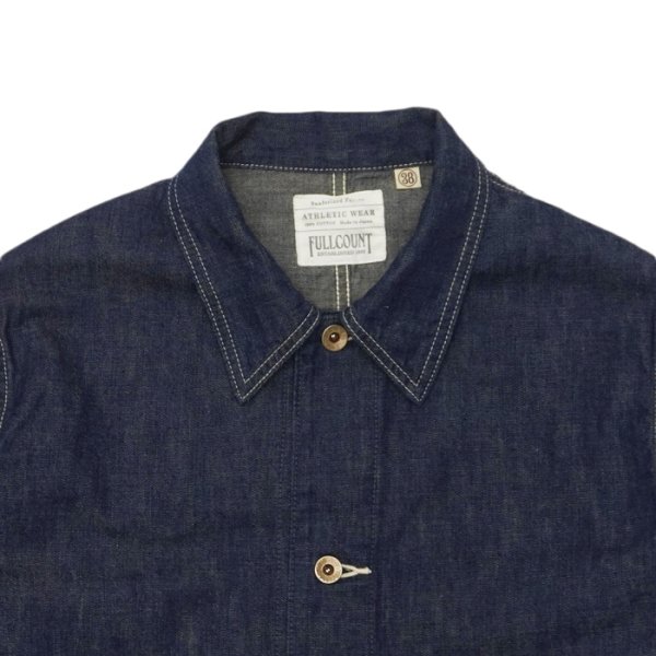 画像4: FULLCOUNT(フルカウント)#2105-1 Denim Chore Jacket (デニムチョアジャケット)"10.5oz PW Military Denim" / Indigo Blue(インディゴブルー) (4)