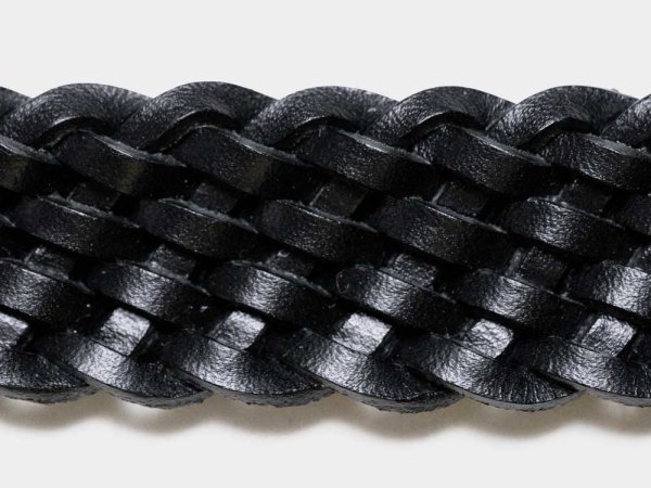 画像5: BEORMA（ベオーマ）28mm BASKET WEAVE PLAITED BELT（28mmメッシュベルト）/Black（ブラック） (5)