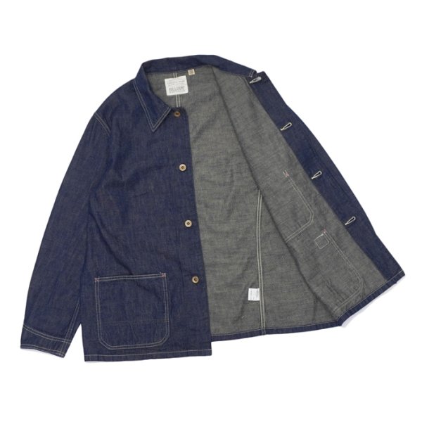 画像3: FULLCOUNT(フルカウント)#2105-1 Denim Chore Jacket (デニムチョアジャケット)"10.5oz PW Military Denim" / Indigo Blue(インディゴブルー) (3)