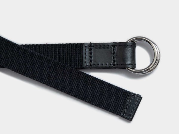 画像3: BEORMA(ベオーマ)W RING 25mm WEBBING BELT(ダブルリング25mmウェビングベルト)/ Black(ブラック) (3)