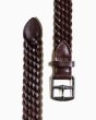 画像1: BEORMA（ベオーマ）28mm BASKET WEAVE PLAITED BELT（28mmメッシュベルト）/ Dk.Brown（ダークブラウン） (1)