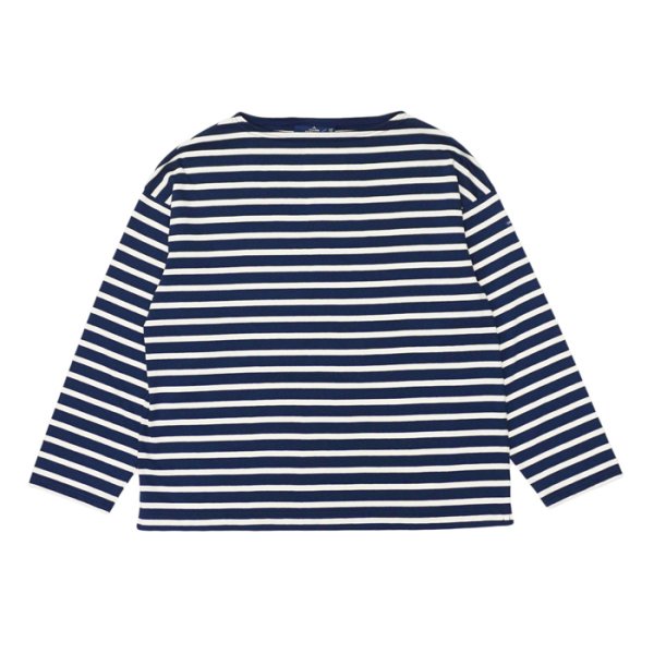 画像1: SAINT JAMES（セントジェームス）MORLAIX LOOSE（モーレ ルーズ）”Women" / ENCRE×ECUME（ブルーネイビー×ミルキーホワイト） (1)