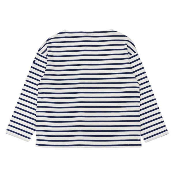 画像2: SAINT JAMES(セントジェームス)MORLAIX LOOSE(モーレ ルーズ)”Women" / ECUME×ENCRE(ミルキーホワイト×ブルーネイビー) (2)