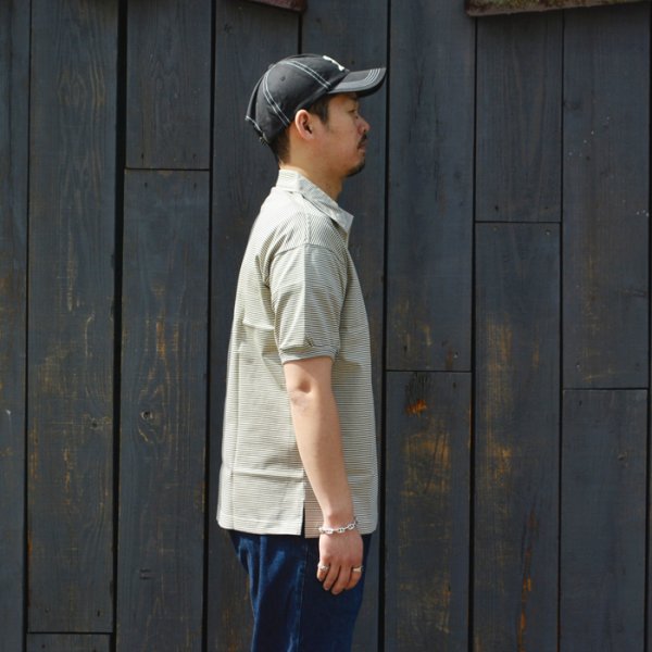 画像8: *A VONTADE(アボンタージ)Compact Border Half Zip Polo SS(コンパクトボーダーハーフジップポロ)/ Black×Ecru(ブラック×エクリュ) (8)