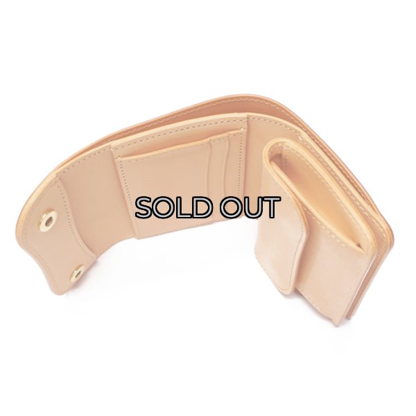 画像5: WILD SWANS（ワイルドスワンズ）ENO（イーノ）ミニ3つ折りウォレット/Natural（ナチュラル）"シェルコードバン"×Natural（ナチュラル）"ブッテーロ" (5)