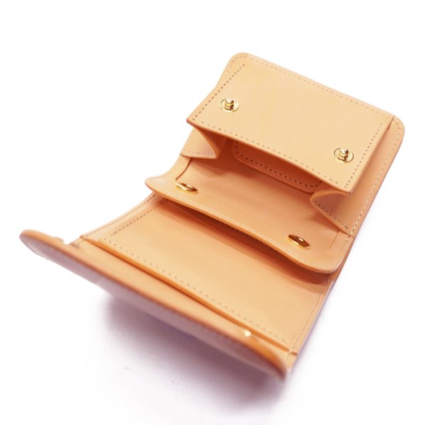 画像6: WILD SWANS(ワイルドスワンズ)ENO(イーノ)ミニ3つ折りウォレット/Natural(ナチュラル)"シェルコードバン"×Natural(ナチュラル)"ブッテーロ" (6)