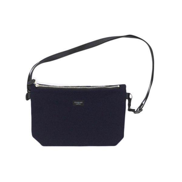 画像2: STANDARD SUPPLY(スタンダードサプライ)W ZIP SHOULDER M(ダブルジップショルダー”M”)Cotton Nylon "SIMPLICITY" / Mocha(モカ)・Navy(ネイビー) (2)