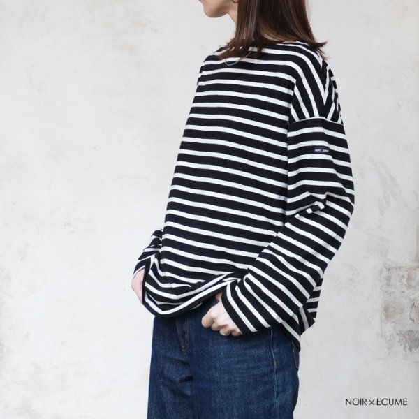 画像7: SAINT JAMES(セントジェームス)MORLAIX LOOSE(モーレ ルーズ)”Women" / ECUME×ENCRE(ミルキーホワイト×ブルーネイビー) (7)