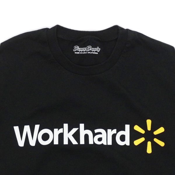 画像3: Sloppy Supply(スラッピーサプライ)Short Sleeve Print Tee(ショートスリーブプリントTシャツ)"WORKHARD"/ Black(ブラック) (3)