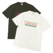 画像1: BARNS OUTFITTERS (バーンズアウトフィッターズ) "STANDARD" TSURI-AMI Crew Print T-Shirt (吊り編みクループリントTシャツ)"Pretty Pleace" / White（ホワイト）・Black (ブラック) (1)