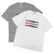 画像1: BARNS OUTFITTERS (バーンズアウトフィッターズ) "STANDARD" TSURI-AMI Crew Print T-Shirt (吊り編みクループリントTシャツ)"CALIFORNIA" / White（ホワイト）・Grey (グレー) (1)