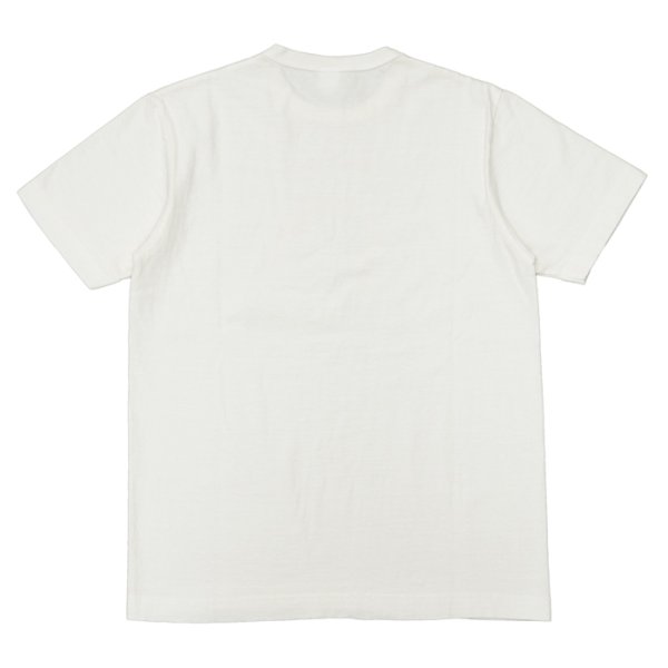 画像2: BARNS OUTFITTERS (バーンズアウトフィッターズ) "STANDARD" TSURI-AMI Crew Print T-Shirt (吊り編みクループリントTシャツ)"BIG-SUN" / White（ホワイト） (2)
