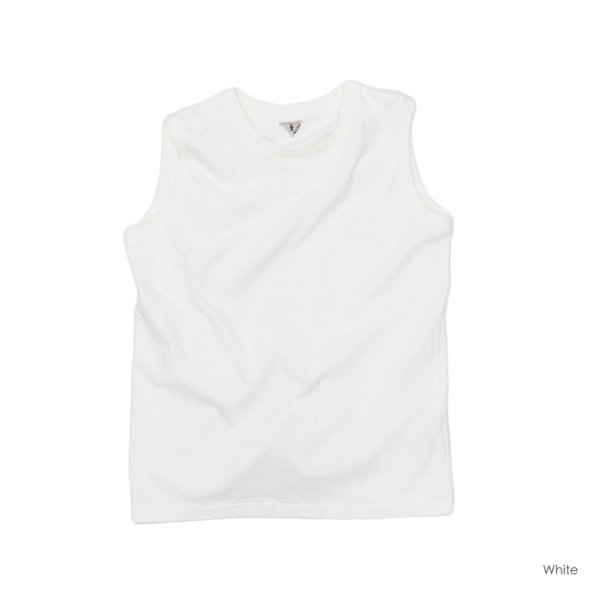 画像2: FilMelange(フィルメランジェ)ELLENI 2(エレニ 2:クルーネックノースリーブ)"Vintage Tenjiku"  / White(ホワイト)・Campione melange(カンピオーネメランジェ) (2)