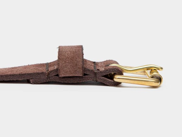 画像2: BEORMA(ベオーマ)25mm BRITISH PASTURE SUEDE(ブリティッシュパスチャースエード25mmベルト)/ Dark Brown(ダークブラウン) (2)