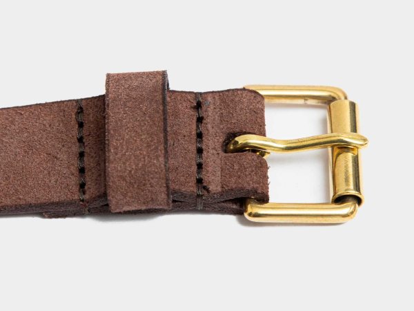 画像3: BEORMA(ベオーマ)25mm BRITISH PASTURE SUEDE(ブリティッシュパスチャースエード25mmベルト)/ Dark Brown(ダークブラウン) (3)
