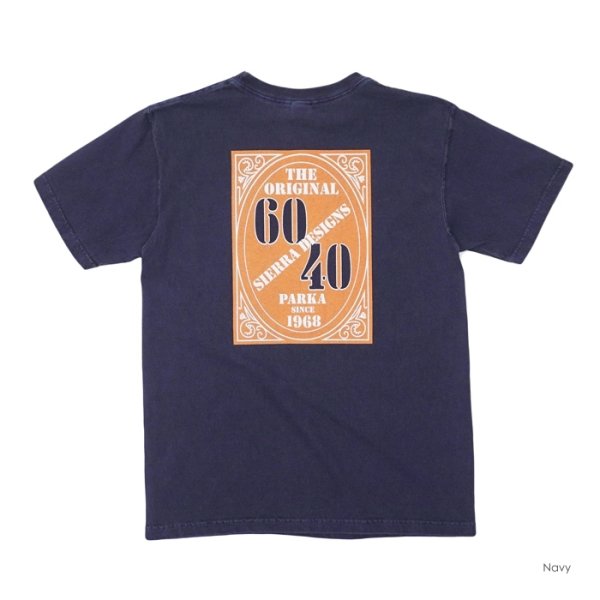 画像5: SIERRA DESIGNS(シエラデザイン)60/40 1st LOGO POCKET CREW TEE(60/40 ファーストロゴポケットTシャツ)"Made by Good On" / Navy(ネイビー)・Natural(ナチュラル) (5)