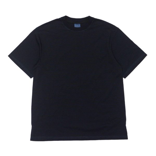 画像2: Yonetomi NEW BASIC（ヨネトミニューベーシック）GARMENT DYE BORDER T-SHIRT（ガーメントダイボーダーTシャツ）/ Brown Blue（ブラウンブルー）・Black Navy（ブラックネイビー） (2)