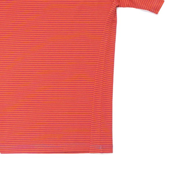 画像8: Yonetomi NEW BASIC（ヨネトミニューベーシック）GARMENT DYE BORDER T-SHIRT（ガーメントダイボーダーTシャツ）/ Navy White（ネイビーホワイト）・Orange Blue（オレンジブルー） (8)