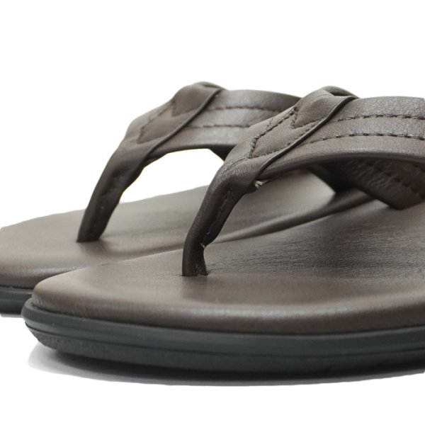 画像6: ISLAND SLIPPER（アイランドスリッパ）PB202 (レザートングサンダル・ブラックソール) / Chocolate（チョコレート） (6)