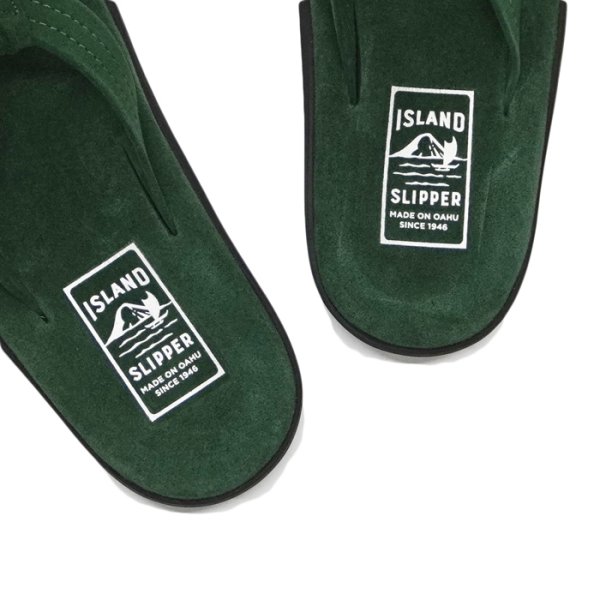 画像5: ISLAND SLIPPER（アイランドスリッパ）PB203 (レザートングサンダル・ブラックソール) "Suede"/ Forest（フォレスト） (5)