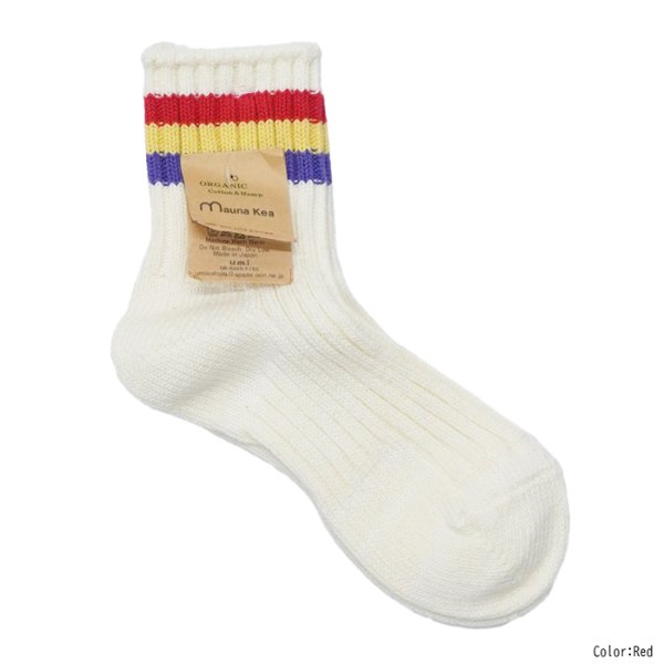 画像2: Mauna Kea(マウナケア)リブオーガニック3ラインソックス ”レディース” / 2Colors(全2色展開)※3足までメール便発送可 (2)