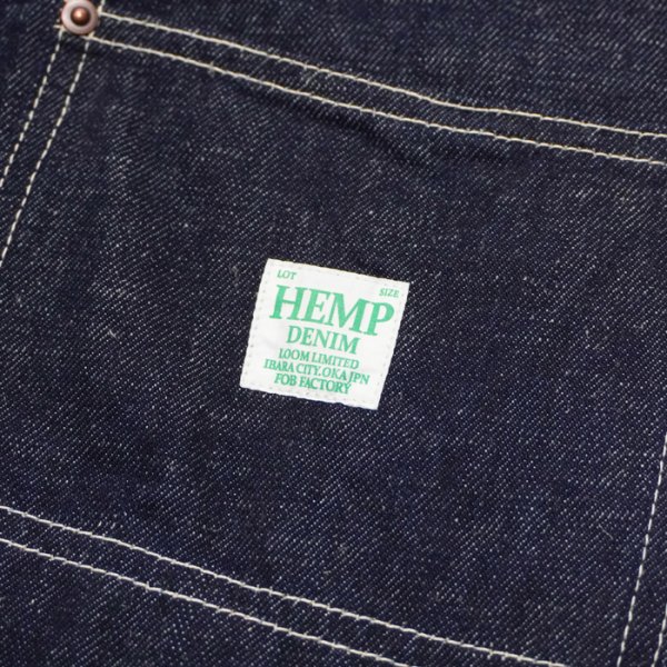 画像8: F.O.B FACTORY(エフオービーファクトリー)DENIM WORK PANTS(デニムワークパンツ)”Hemp Denim" / Indigo(インディゴ)【裾上げ無料】 (8)