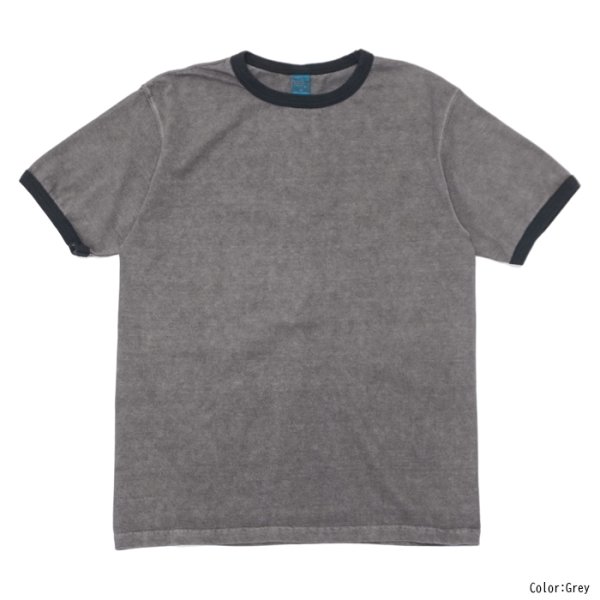 画像2: Good On（グッドオン）Short Sleeve Black Ringer Tee（ショートスリーブ ブラックリンガーTシャツ）"Reactive Dye" / Grey（グレー）・Ahs Grey（アッシュグレー）・Ajisai（アジサイ） (2)