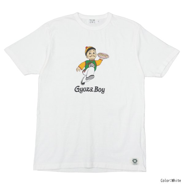 画像5: free rage(フリーレイジ)リサイクルコットンプリントTee "Gyoza Boy"FP/ White(ホワイト)・Sumi(スミクロ) (5)