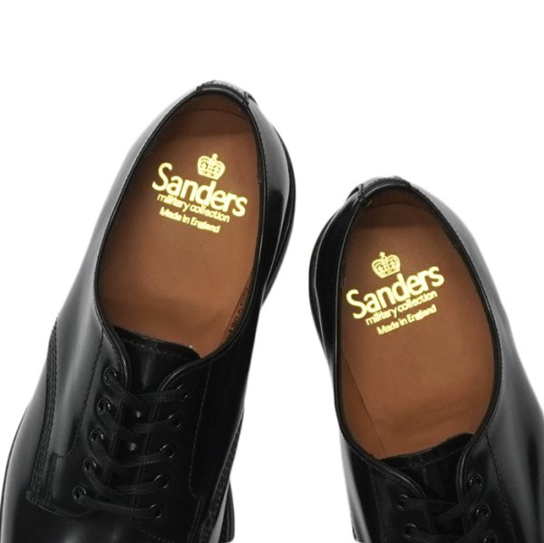 画像8: SANDERS（サンダース）Officer Shoe（オフィサーシューズ）”Polished Leather" / Black（ブラック） (8)