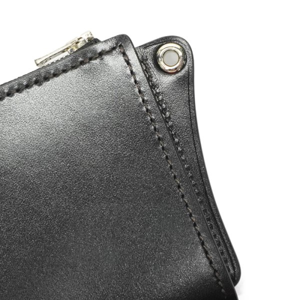 画像7: WILD SWANS（ワイルドスワンズ）ALARD（アラード）L字ジップウォレット/Black(ブラック)"サドルプルアップ" (7)