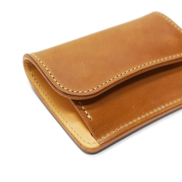 画像3: WILD SWANS（ワイルドスワンズ）Tongue（タング）マルチコインケース/Natural（ナチュラル）"シェルコードバン"×Natural（ナチュラル）"ブッテーロ" (3)