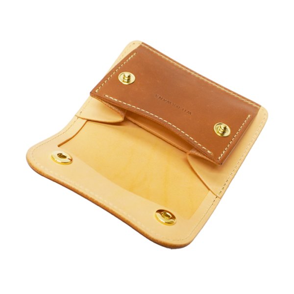 画像7: WILD SWANS（ワイルドスワンズ）Tongue（タング）マルチコインケース/Natural（ナチュラル）"シェルコードバン"×Natural（ナチュラル）"ブッテーロ" (7)