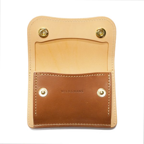 画像6: WILD SWANS（ワイルドスワンズ）Tongue（タング）マルチコインケース/Natural（ナチュラル）"シェルコードバン"×Natural（ナチュラル）"ブッテーロ" (6)