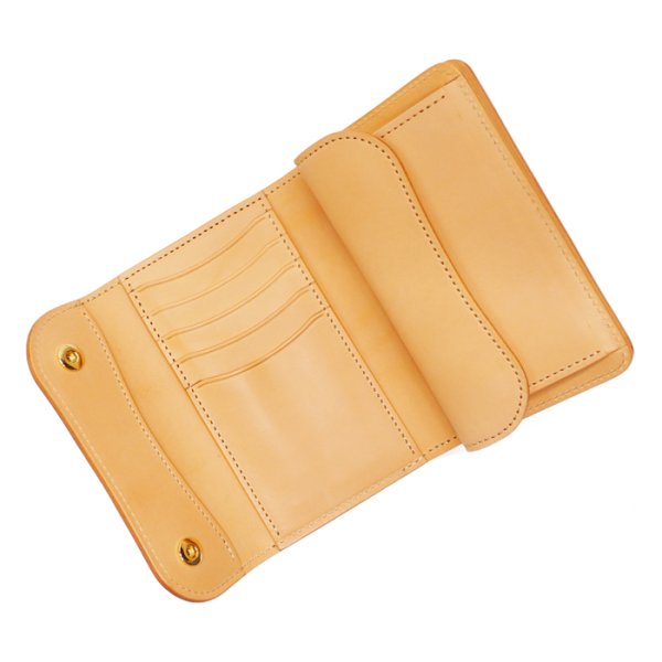 画像5: WILD SWANS（ワイルドスワンズ）BYRNE（バーン）3つ折りウォレット/Natural（ナチュラル）"シェルコードバン"×Natural（ナチュラル）"ブッテーロ" (5)
