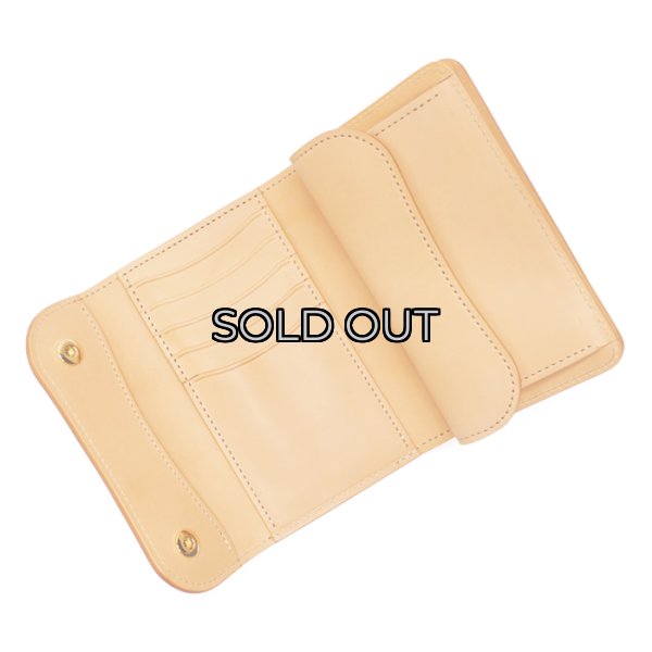 画像5: WILD SWANS（ワイルドスワンズ）BYRNE（バーン）3つ折りウォレット/Natural（ナチュラル）"シェルコードバン"×Natural（ナチュラル）"ブッテーロ" (5)
