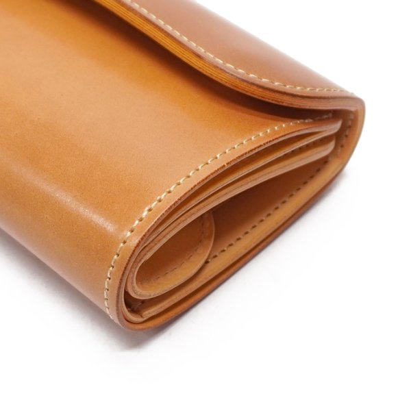 画像4: WILD SWANS（ワイルドスワンズ）BYRNE（バーン）3つ折りウォレット/Natural（ナチュラル）"シェルコードバン"×Natural（ナチュラル）"ブッテーロ" (4)