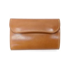【PointUp10% 10/19迄】WILD SWANS（ワイルドスワンズ）BYRNE（バーン）3つ折りウォレット/Natural（ナチュラル）"シェルコードバン"×Natural（ナチュラル）"ブッテーロ"