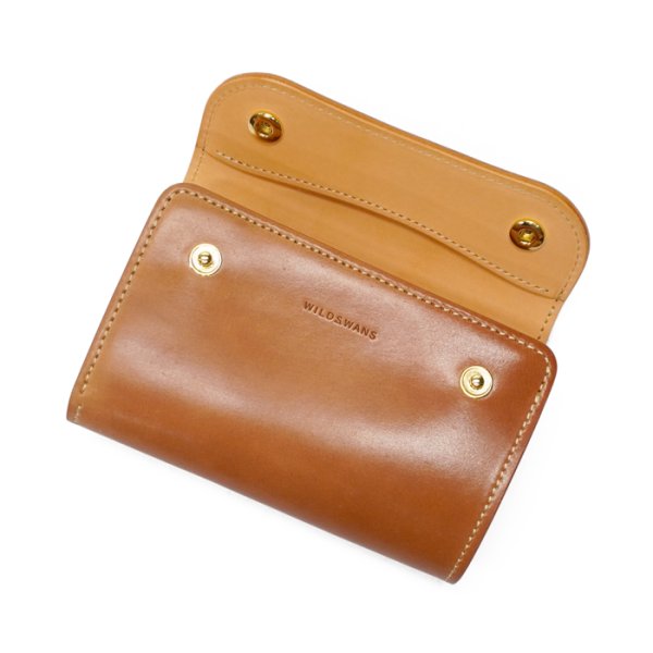 画像3: WILD SWANS（ワイルドスワンズ）BYRNE（バーン）3つ折りウォレット/Natural（ナチュラル）"シェルコードバン"×Natural（ナチュラル）"ブッテーロ" (3)