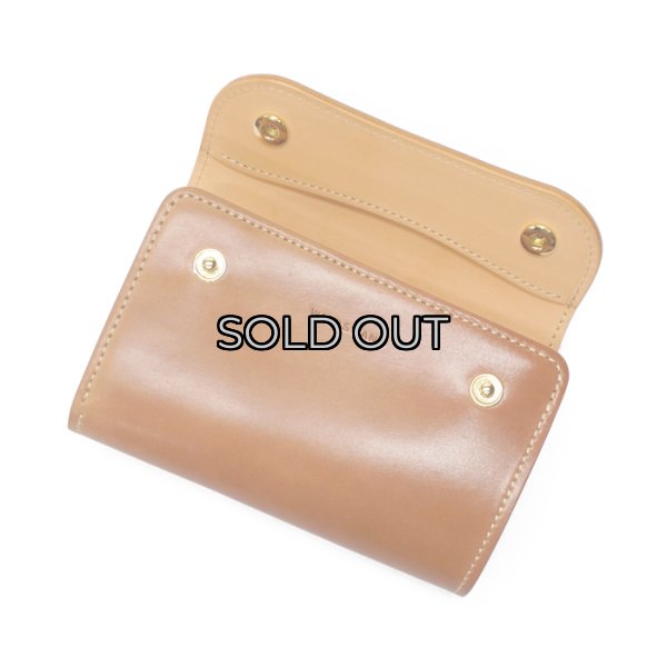 画像3: WILD SWANS（ワイルドスワンズ）BYRNE（バーン）3つ折りウォレット/Natural（ナチュラル）"シェルコードバン"×Natural（ナチュラル）"ブッテーロ" (3)